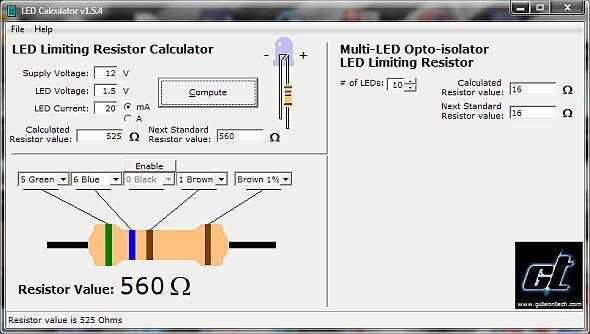 Download X24 Led Calculator Led Limiting Resistor Calculator Xtronic 3419