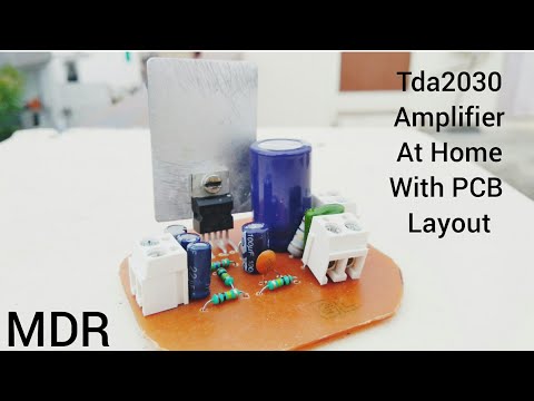 Make 14watt amplifier at home TDA2030  all steps (हिंदी में )