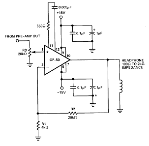 Circuit Amplifier For Headphone Op-50