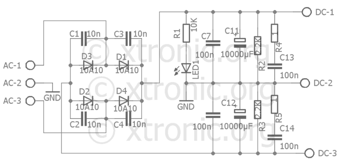 Power Supply For Audio Amplifier Schematic 3 Amplifier, Audio, Bench, Circuits, Energy, Instrumentation, Tips, Tot, Transistor Circuit Custom Power Supply For Audio Amplifier - Symmetrical