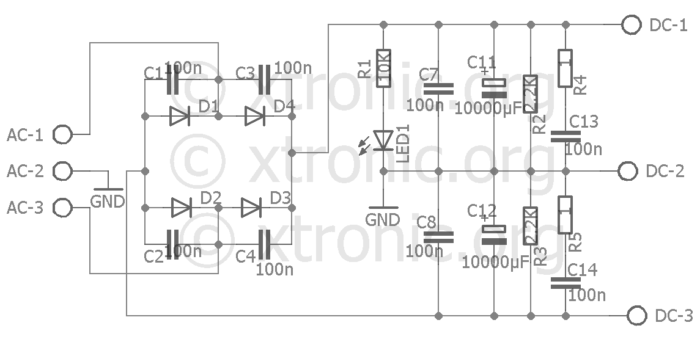 Power Supply For Audio Amplifier Schematic Amplifier, Audio, Bench, Circuits, Energy, Instrumentation, Tips, Tot, Transistor Circuit Custom Power Supply For Audio Amplifier - Symmetrical