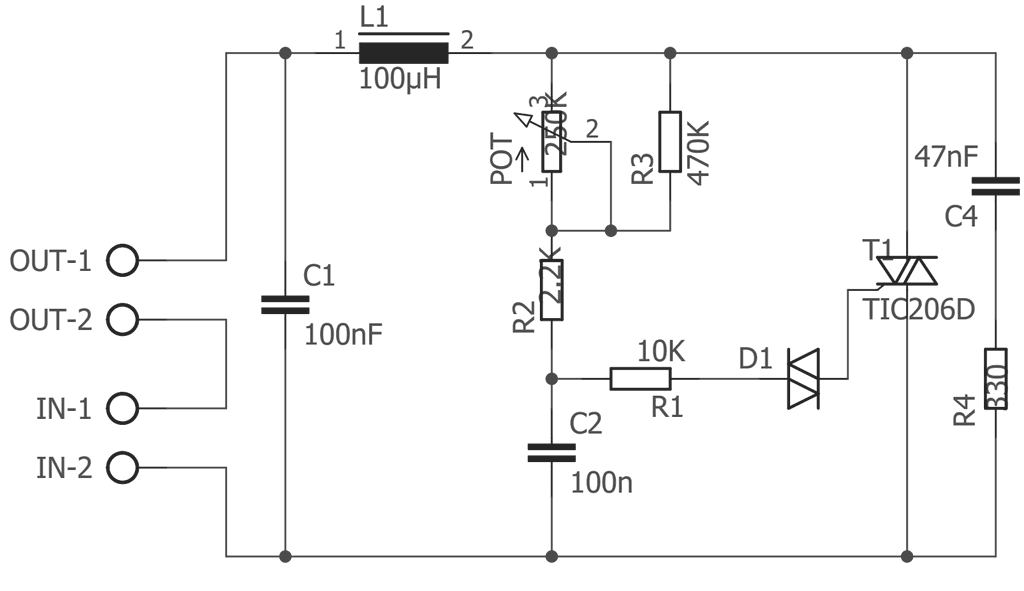 Dimmer Light Switch Circuit With Triac - Xtronic.org