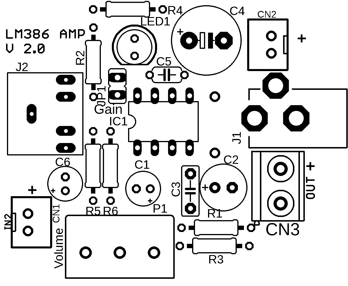 Lm386 Audio Amplifier Circuit Diagram With PCB - Xtronic