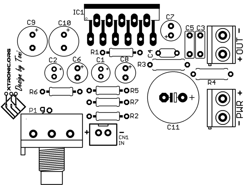 Printed Circuit Board Silk, Pcb Ic Tda2005 Amplifier Circuit Diagram Btl Schematic