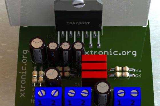 Tda2009 Power Amplifier Board 3D