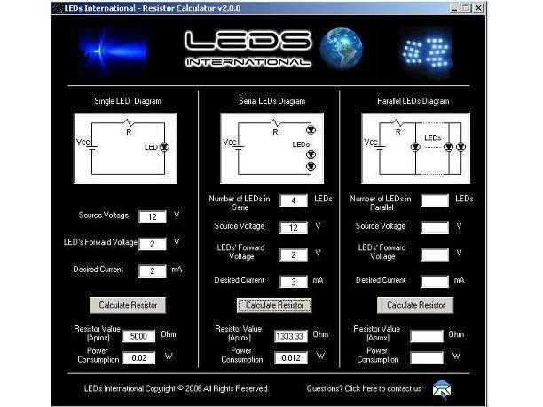 Download Resistor Calculator For Leds Serial And Parallel
