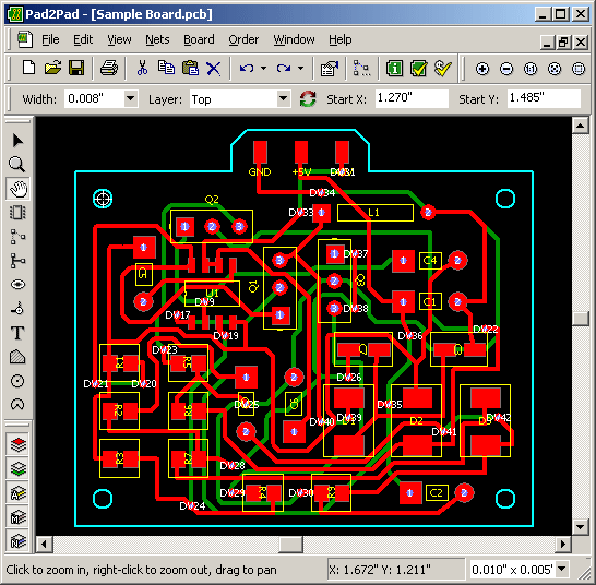 Download Free Pad2Pad Layout  Software  cad printed circuit  