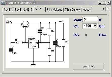 Regulator-Designer-Lm317-Lm150-Lm350-L200-Tl431-M5237-78Xx-Voltage-Current-Shunt-Adjustable-Regulator-Design