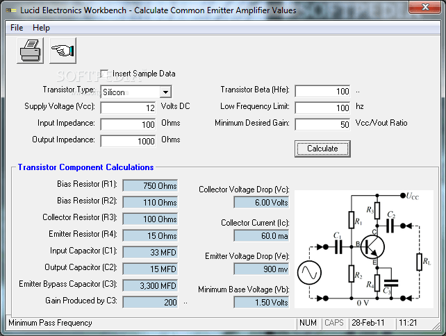 output transformer calculator program