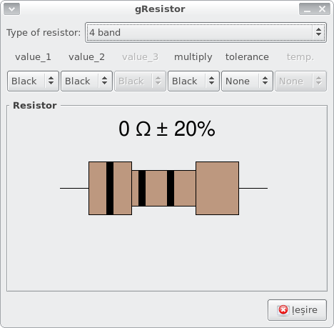 Download Gresistor - Gnome Resistor Color Code Calculator