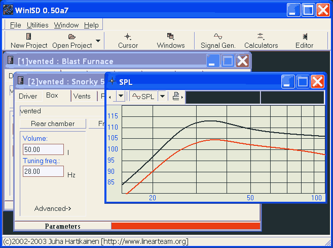 Speaker box calculator software