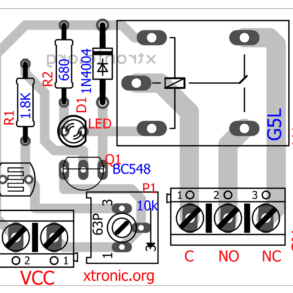Module Circuit light sensor with LDR (Light Dependent Resistor)