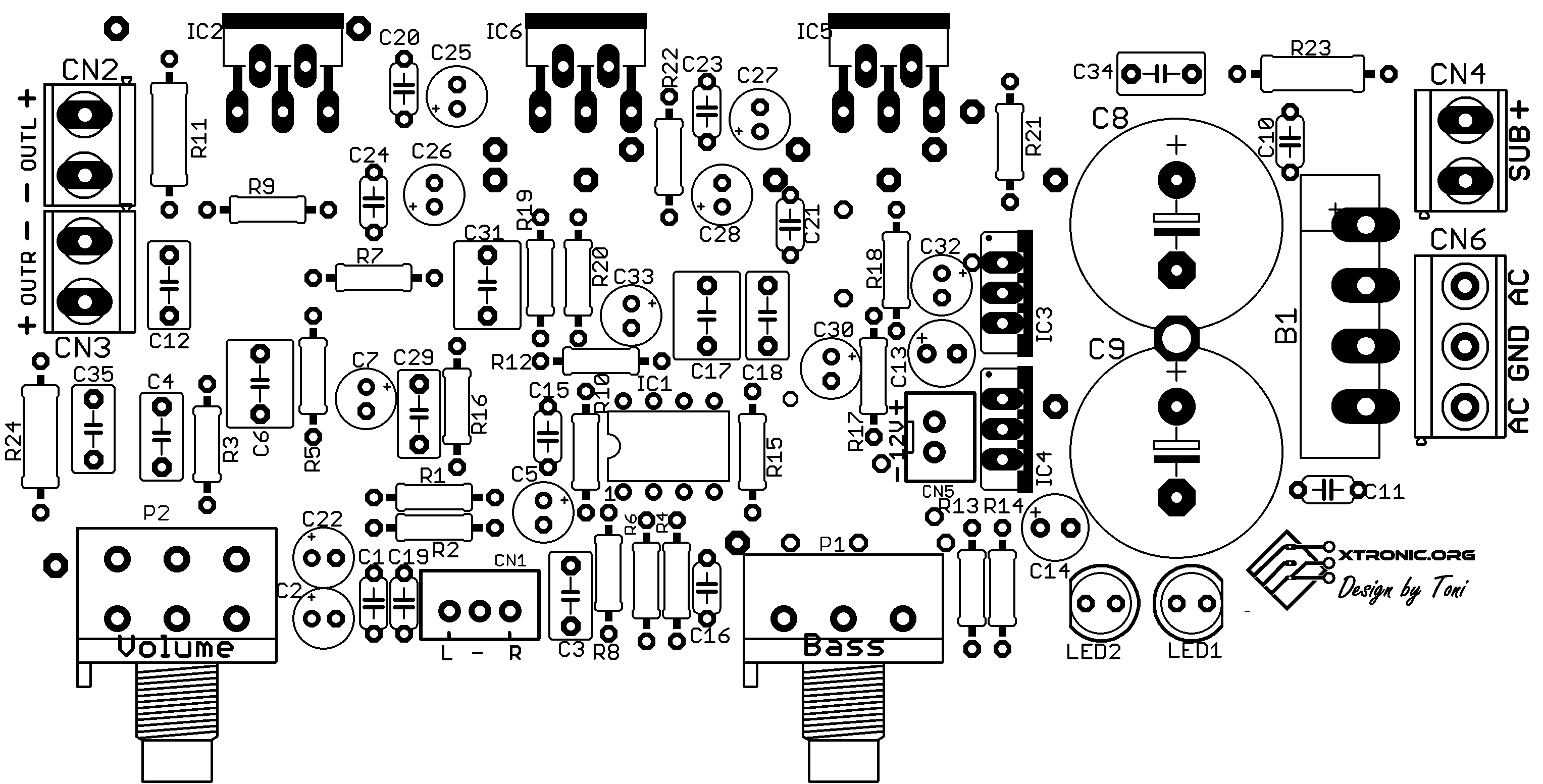  Circuit Power audio Amplifier with TDA2030 2 1 3 x 18 