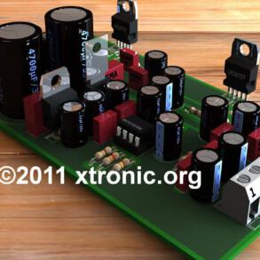 Circuit power audio amplifier stereo LM1875 + NE5532 – 2 x 20 Watts