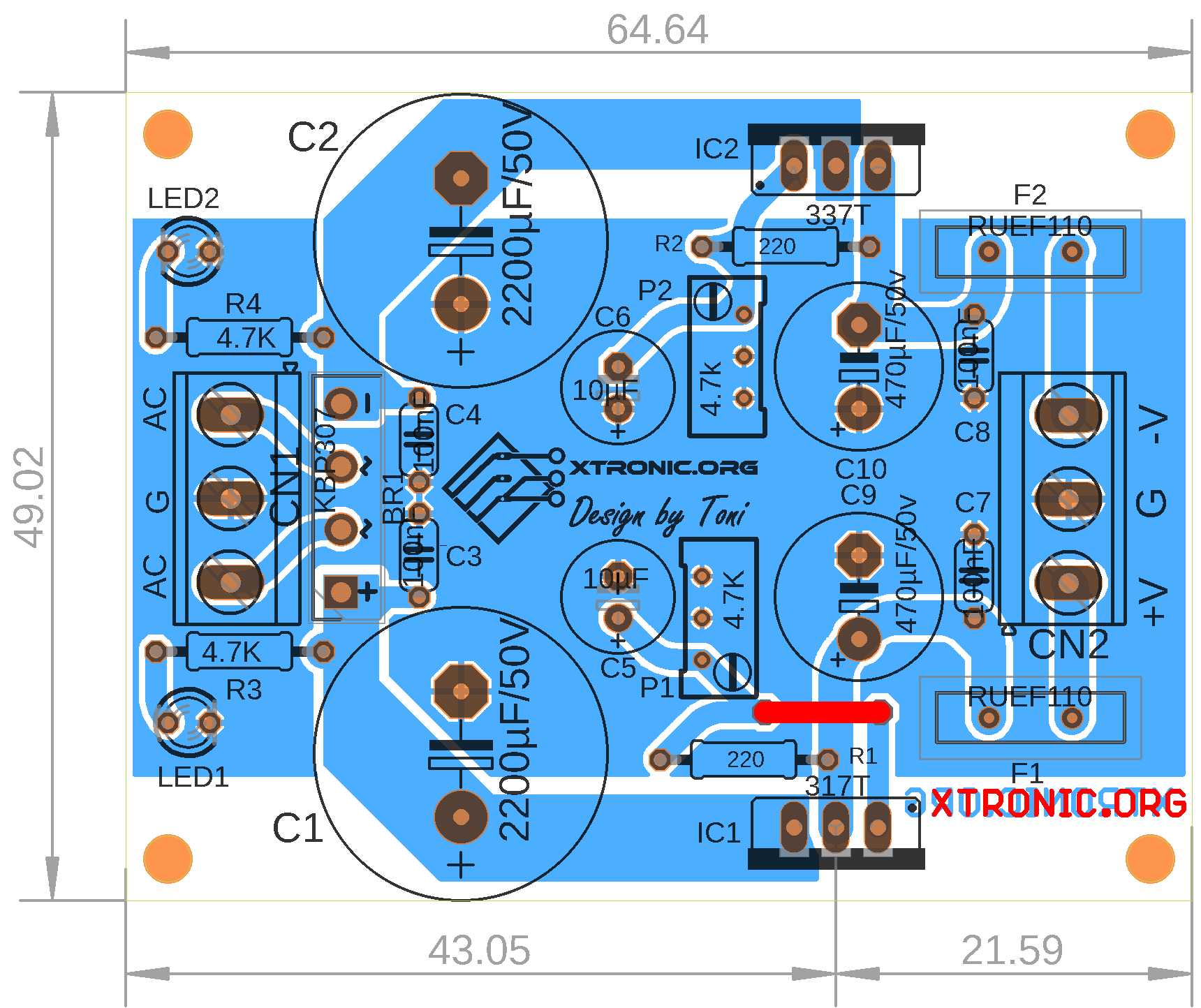 Lm317 Circuit Board Layout