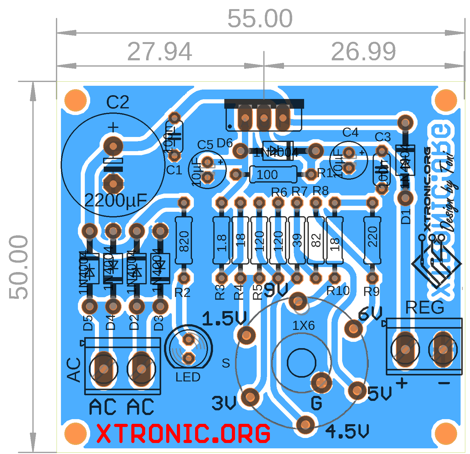 Circuit Regulated Linear Power Supply With LM317 - Xtronic