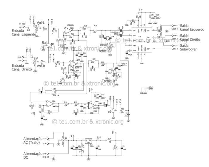 tda7377 2.1 esquema 30 watts amplificador potencia 700x560 Circuit power audio amplifier with TDA7377 2.1 tda power amplifier circuit power amplifier bass Audio amplifier tda Amplifier 2.1