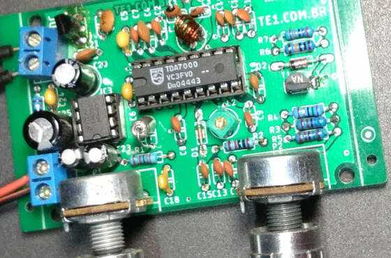 Fm Radio Receiver Ic Tda7000 Lm386 Circuit Schematic