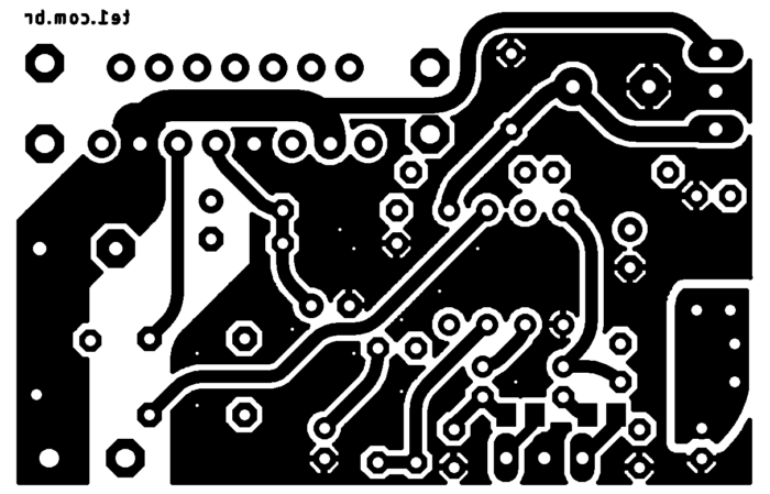 Bottom Layer Tda7379 Amplifier Circuit Pcb